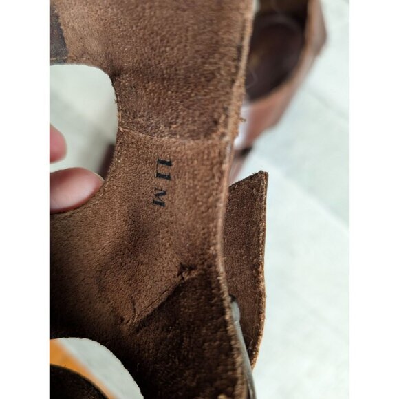 Mens Deer Stags Brown Leather Fisherman Sandals With Adjustable Strap Size 11 M - Picture 5 of 7